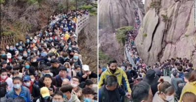 Hàng vạn người Trung Quốc kéo nhau đi tham quan sau khi nới lệnh phong toả