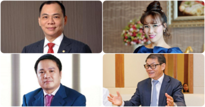 Khối tài sản của 4 tỷ phú Việt Nam trong danh sách Forbes