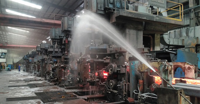 Dây chuyền cán thép liên tục của Công ty Cp thép Thái Trung (đơn vị thành viên của Tisco)