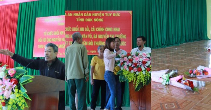 Xin lỗi công khai nhưng 13 cán bộ gây oan sai không đến!