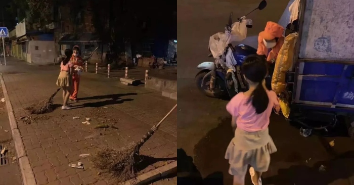 "Dì vất vả rồi! Hôm nay là sinh nhật cháu, mời dì ăn bánh ngọt ạ!"