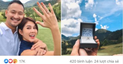 MC Thu Hoài được bạn trai cầu hôn nhận bão like