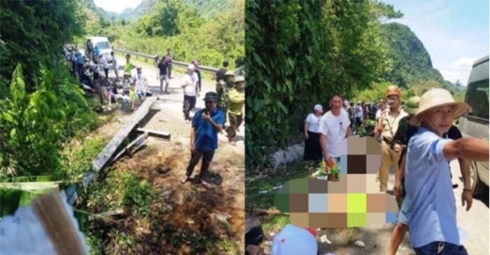 Lật xe chở đoàn đi họp lớp, 40 người thương vong