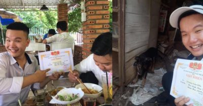 Được HS tiên tiến, nam sinh ‘đưa giấy khen khoe khắp thế gian’