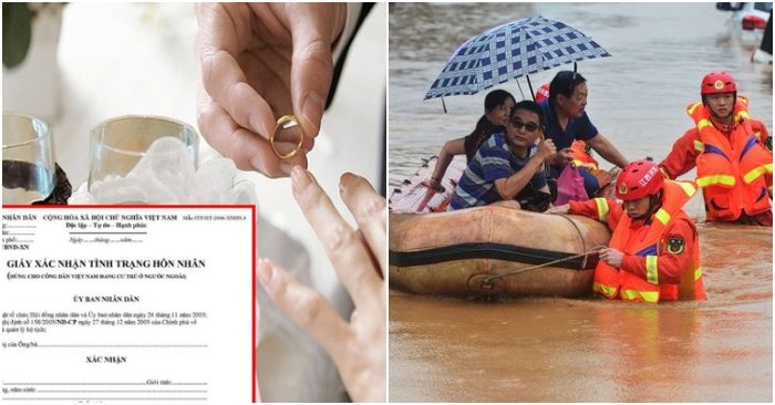 Cập nhật trưa 12/7: Giấy xác nhận độc thân phải ghi tên người dự định cưới; tỉnh Giang Tây – Trung Quốc cảnh báo mức lũ cao nhất