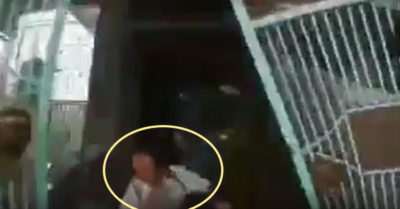Camera giao thông: Con dâu mới tập lái đạp nhầm chân ga tông vào bố chồng đang đứng mở cổng