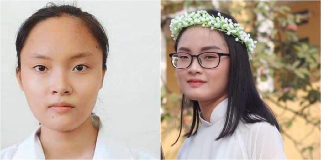 Nu sinh hoc vien ngan hang mat tic