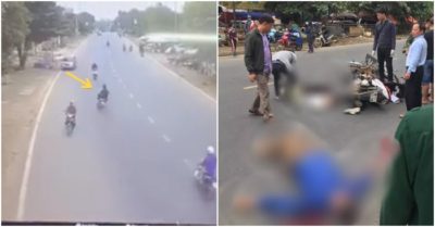 Video thanh niên phóng xe máy lấn làn, tông bay người đàn ông đi ngược chiều