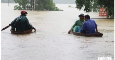 Hiện tại, Quảng Bình và Hà Tĩnh mưa rất lớn, nước sông tiếp tục dâng cao, sông Quảng Trị – Thừa Thiên Huế đang xuống
