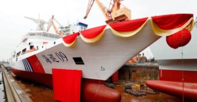 Tăng cường sức mạnh trên Biển Đông, Trung Quốc hạ thủy tàu tuần duyên lớn nhất