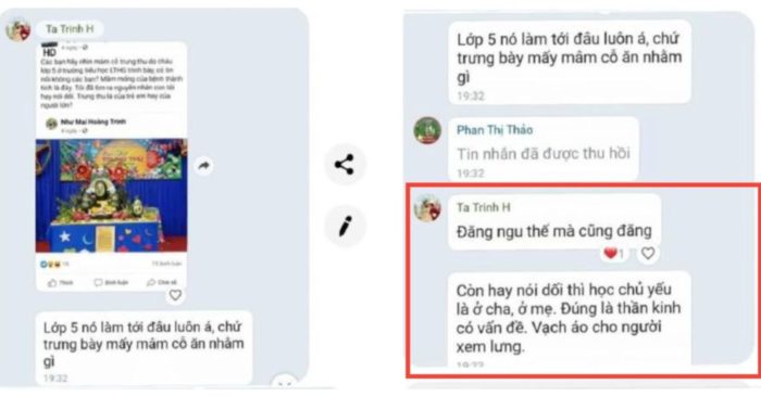 Giáo viên nói phụ huynh ‘thần kinh có vấn đề’ trong nhóm kín