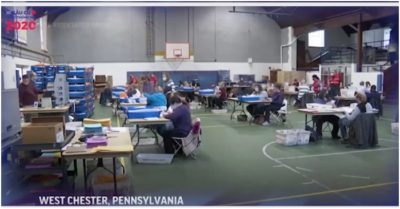 Video quá trình xử lý phiếu bầu Tổng thống Mỹ qua thư tại bang chiến trường Pennsylvania