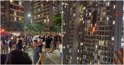 Cháy ở khu chung cư cao cấp Park Hill, người dân ào ào tháo chạy
