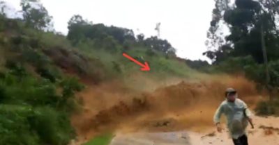Clip núi bất ngờ lở, dân hô nhau ‘chạy đi, chạy đi’ nhưng vẫn có 3 người bị vùi lấp