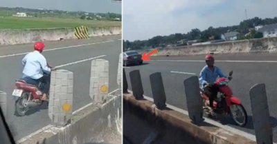 Video: Người đàn ông liều lĩnh chạy xe máy ngược chiều ‘đối đầu’ với nhiều ôtô trên cao tốc