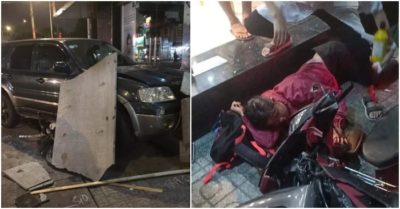 Ôtô tông hàng loạt xe máy ở Sài Gòn, nhiều người bị thương