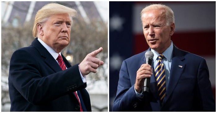 Tổng thống Mỹ Donald Trump; Ứng viên tổng thống của Đảng Dân chủ Joe Biden