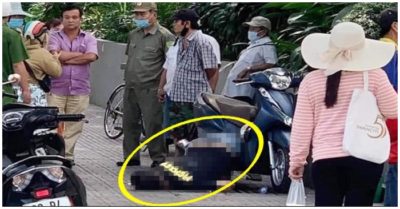 Người đàn ông đang ngồi trên xe máy bấm điện thoại bỗng gục đầu xuống đất thiệt mạng