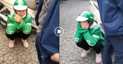 Video: Nữ tài xế Grab khóc thảm thiết vì bị khách lừa mất điện thoại