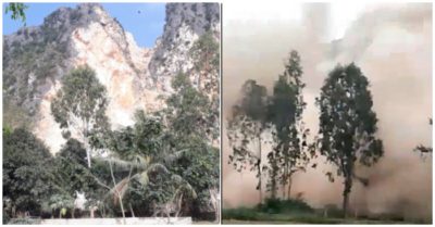 Clip: Người dân la hét khi mìn nổ ‘sập núi rồi… bụi phủ mù mịt bao trùm kín nhà cửa’