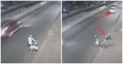 Ôtô 7 chỗ tông cụ ông ngã ra đường rồi lái xe bỏ chạy