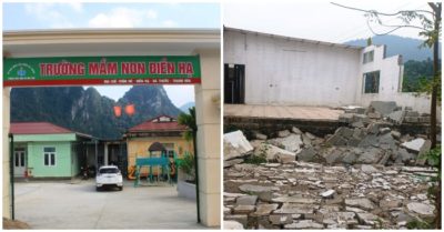 Phòng học đổ sập, hơn 200 học sinh  mầm non ở Thanh Hóa phải đi học nhờ