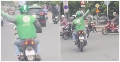 Video – Ảnh: Tài xế GrabBike mở đường cho xe cấp cứu; quét dọn hiện trường vụ tai nạn giao thông