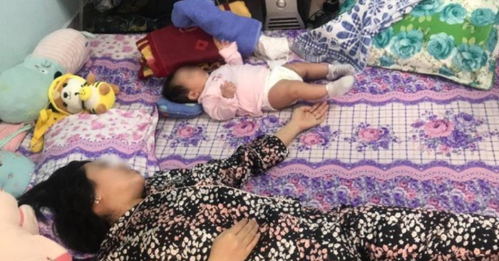 Sản phụ T. bị liệt nửa người, thể trạng yếu và không thể chăm sóc con.