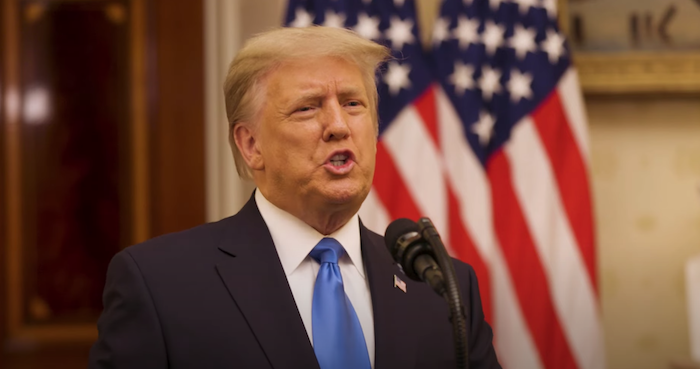 Tổng thống Trump phát biểu trong video tạm biệt vào ngày 19/1/2021