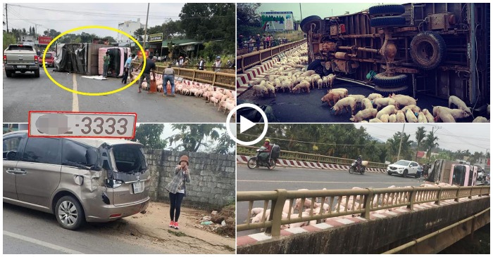 xe tải lật