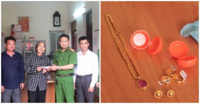 Người mua ve chai trả lại 1,1 cây vàng nhặt được trong ủng cao su