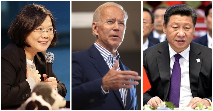 Tổng thống Đài Loan Thái Anh Văn; Tổng thống Mỹ Biden; Chủ tịch Trung Quốc Tập Cận Bình (ảnh: commons.wikimedia; flickr/Gage Skidmore).