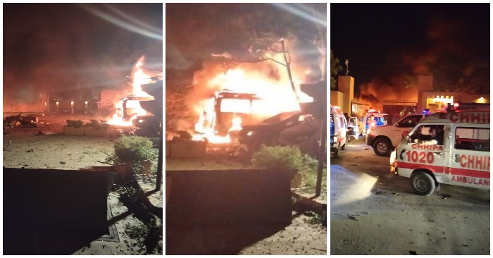 Các hình ảnh về vụ đánh bom tại khách sạn Pakistan có Đại sứ Trung Quốc lưu trú ngày 21/4/2021