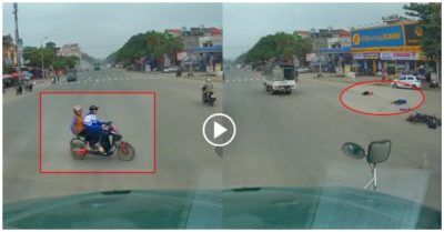 Video vượt đèn đỏ, 2 bà cháu đi xe đạp điện bị xe tải tông nguy kịch