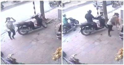 Xuống xe mua đồ, người phụ nữ mất xe SH trong giây lát