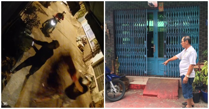 Nhóm thanh niên đến tạt sơn nhà ông Được.