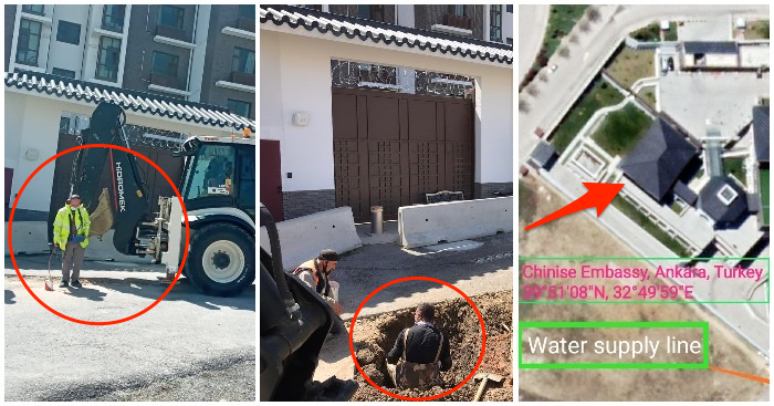 Thổ Nhĩ Kỳ cắt nguồn cung cấp nước vào Đại sứ quán Trung Quốc sau cuộc tranh cãi nảy lửa giữa hai nước trên mạng xã hội (ảnh: Twitter).
