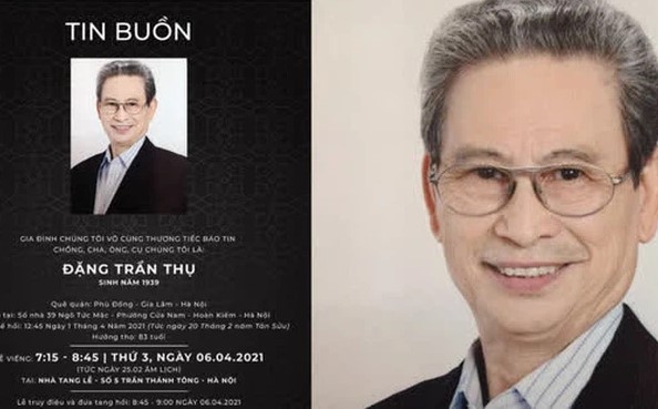 Nam diễn viên Đặng Trần Thụ (Chủ Tịch Tỉnh) qua đời