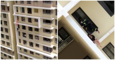 Cảnh sát giải cứu cô gái ngồi thẫn thờ ngoài ban công tầng 18
