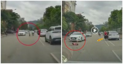Clip: Khoảnh khắc bé gái 3 tuổi bị xe ôtô húc văng trên đường