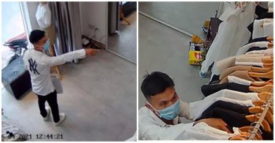 Video: Mang theo dao, người đàn ông vào cửa hàng quần áo cướp váy… về tặng bạn gái