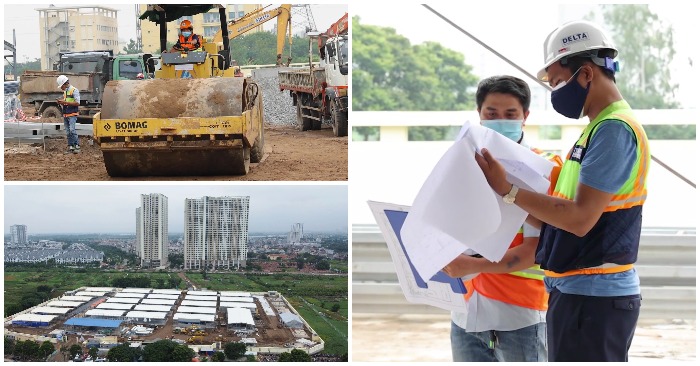Hà Nội dự kiến xây xong Bệnh viện dã chiến Hoàng Mai trong tháng 8 năm 2021 (ảnh chụp màn hình Dân Trí).