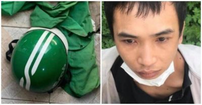 Thanh niên mặc áo Grab cầm kim tiêm đi cướp tiền từ cửa hàng tạp hóa