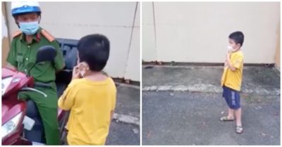 Cậu bé đạp xe ra đường lúc giãn cách: ‘Con sợ bị bắt lắm, mẹ con nói gặp công an là phải chạy liền’