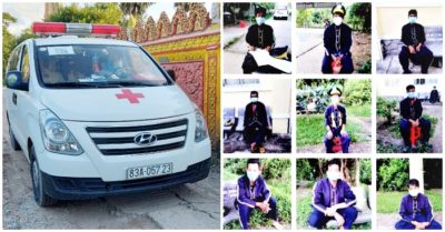 9 người của đội mai táng ‘ngụy trang’ trên xe cấp cứu vượt chốt để đến đám tang
