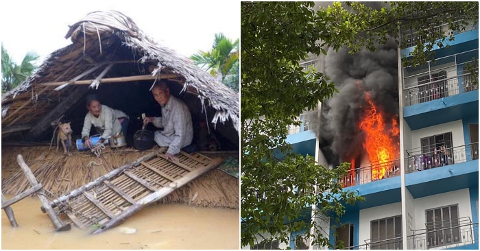 cháy lũ lụt