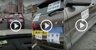 Video: Chồng dán chi chít cảnh báo nguy hiểm trên xe vợ