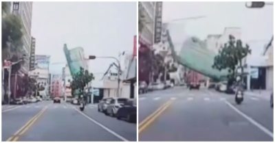 Video khoảnh khắc tòa nhà 7 tầng đổ sập xuống đường trong tích tắc, đè nát nhiều ô tô