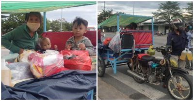 Clip chở vợ và hai con trên xe ba gác vượt 1600km về quê: ‘Phía sau người đàn ông là cả gia đình’