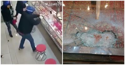 Clip: Không đập vỡ nổi tủ kính tiệm vàng, 4 tên cướp bất lực rời đi